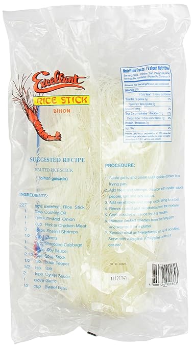 Excellent Rice Stick Bihon Rice Noodles (8oz/227grams) 2 pack